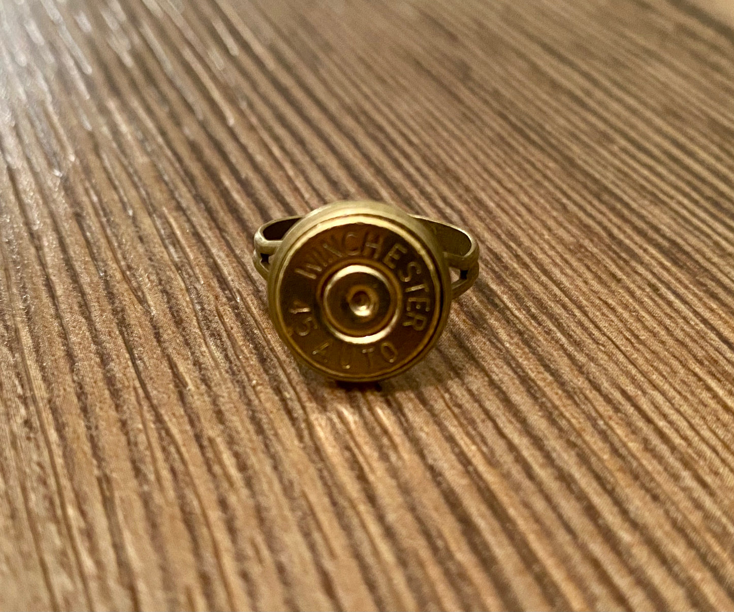 Dainty .45 Gold Primer Ring