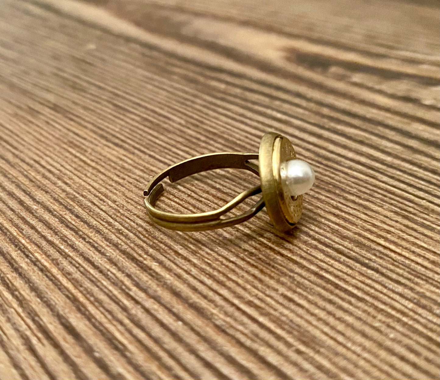 Dainty .45 Ring with pearl
