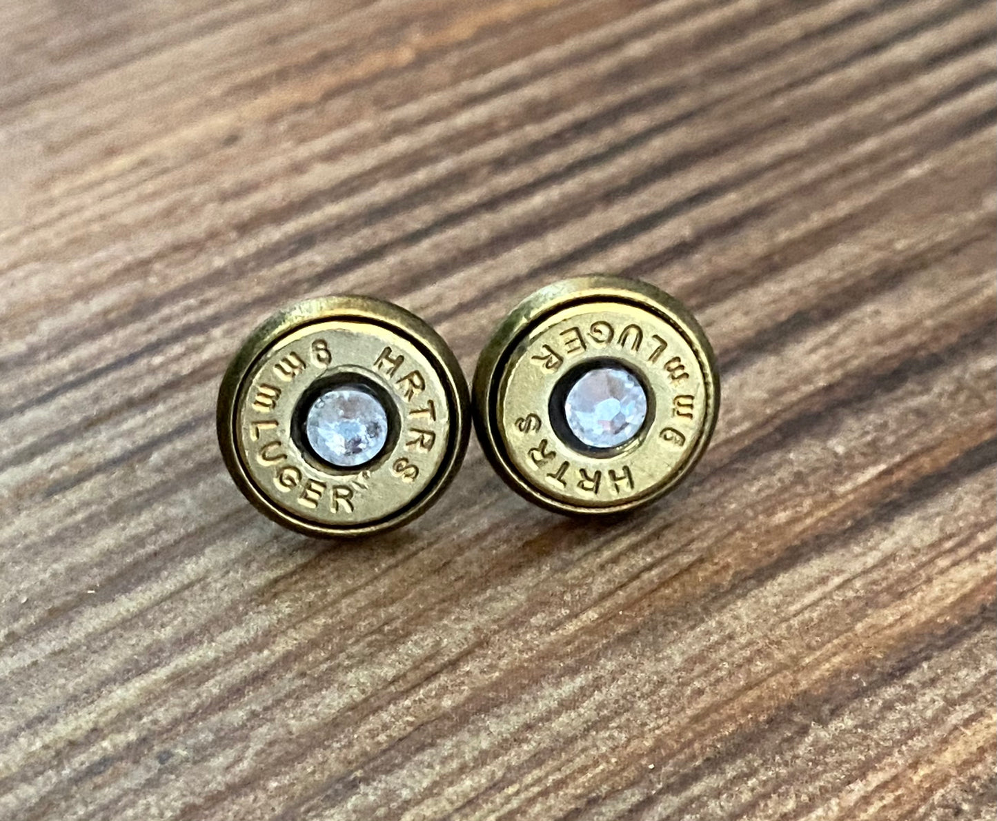 9mm Stud earring with bling