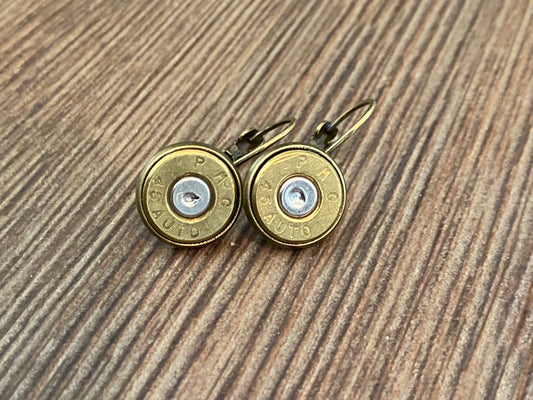 .45 dangle earring with silver primer