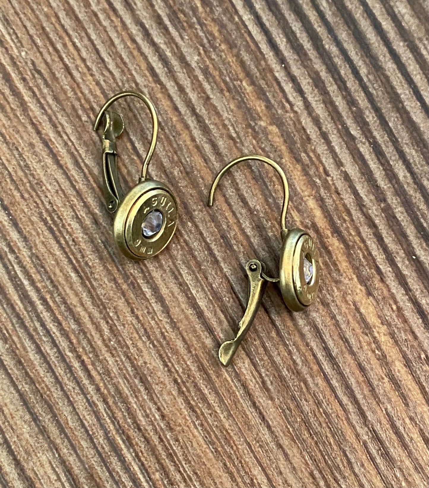 9mm Dangle earring with bling