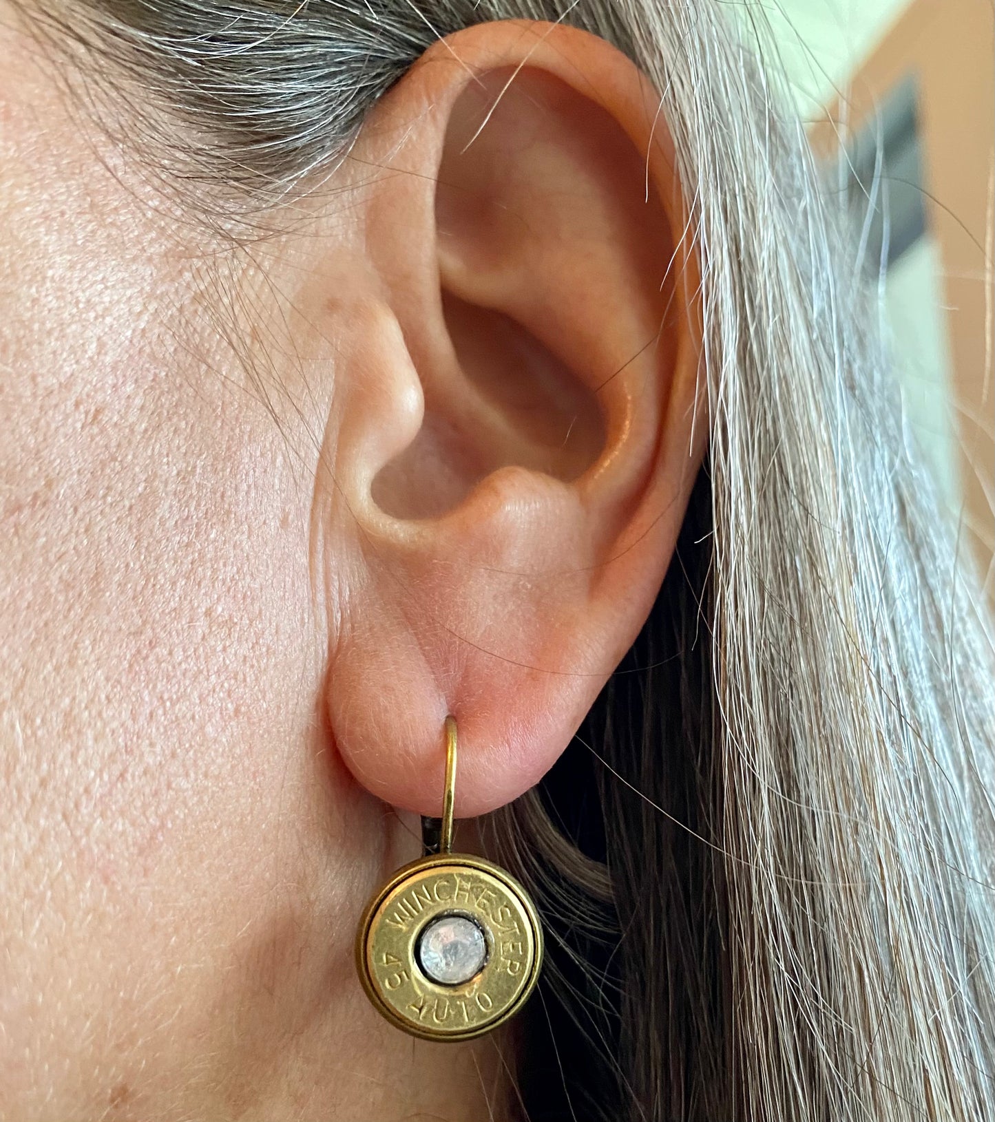 .45 Dangle earring with bling