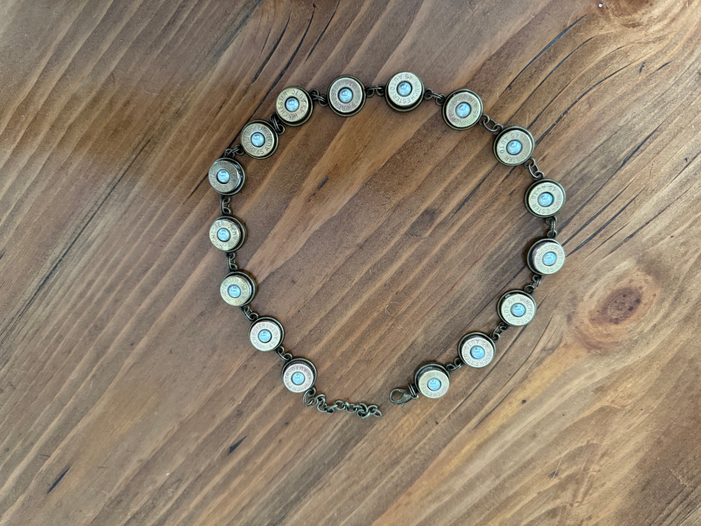 Brass Pearl Necklace